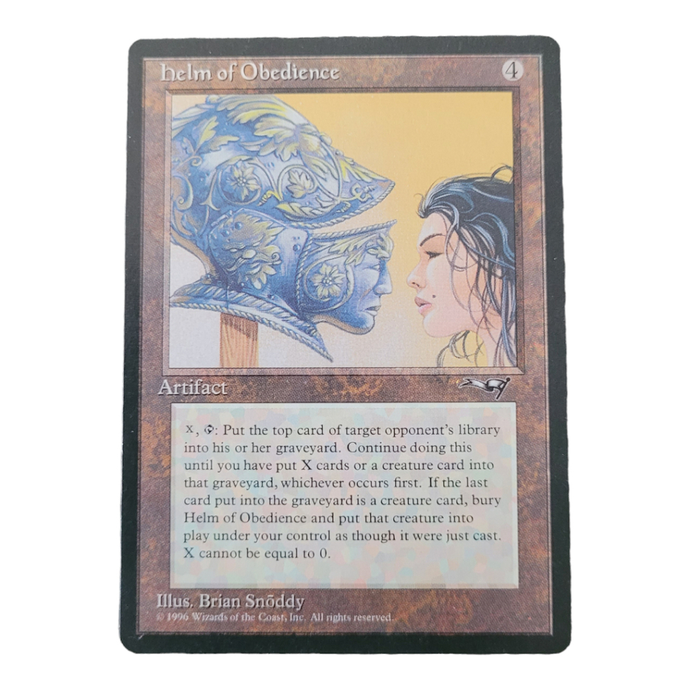 Rare Magic the Gathering Card Helm of Obedience